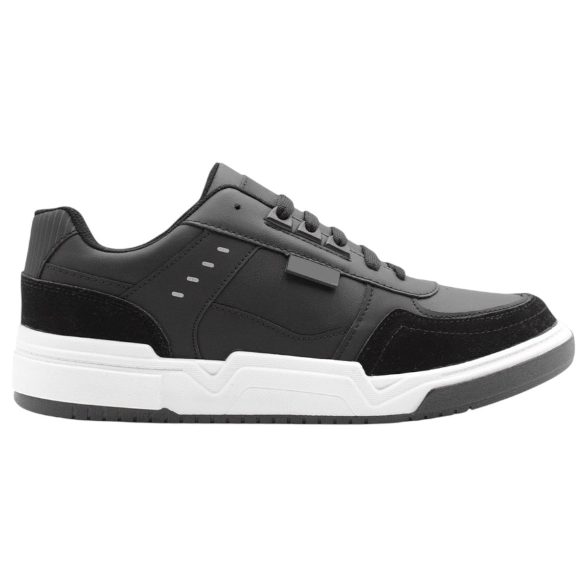 Foto 2 pulgar | Tenis Con Cordones Exterior Piel Vegana Color Negro Para Hombre De Rbcollection