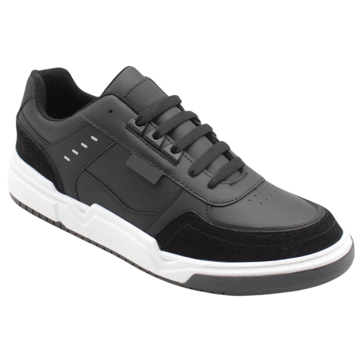 Foto 3 pulgar | Tenis Con Cordones Exterior Piel Vegana Color Negro Para Hombre De Rbcollection