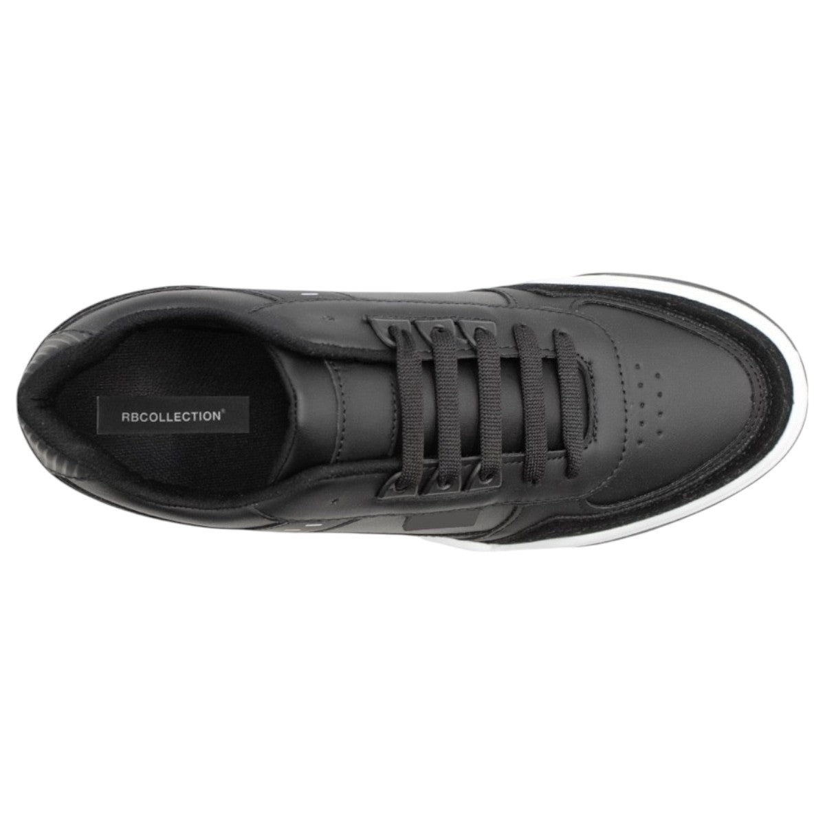 Foto 4 pulgar | Tenis Con Cordones Exterior Piel Vegana Color Negro Para Hombre De Rbcollection