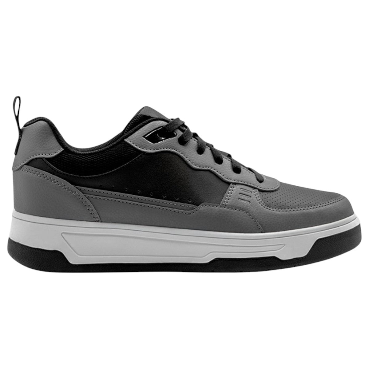 Foto 2 pulgar | Tenis Con Cordones Exterior Piel Vegana Color Gris Para Hombre De Rbcollection