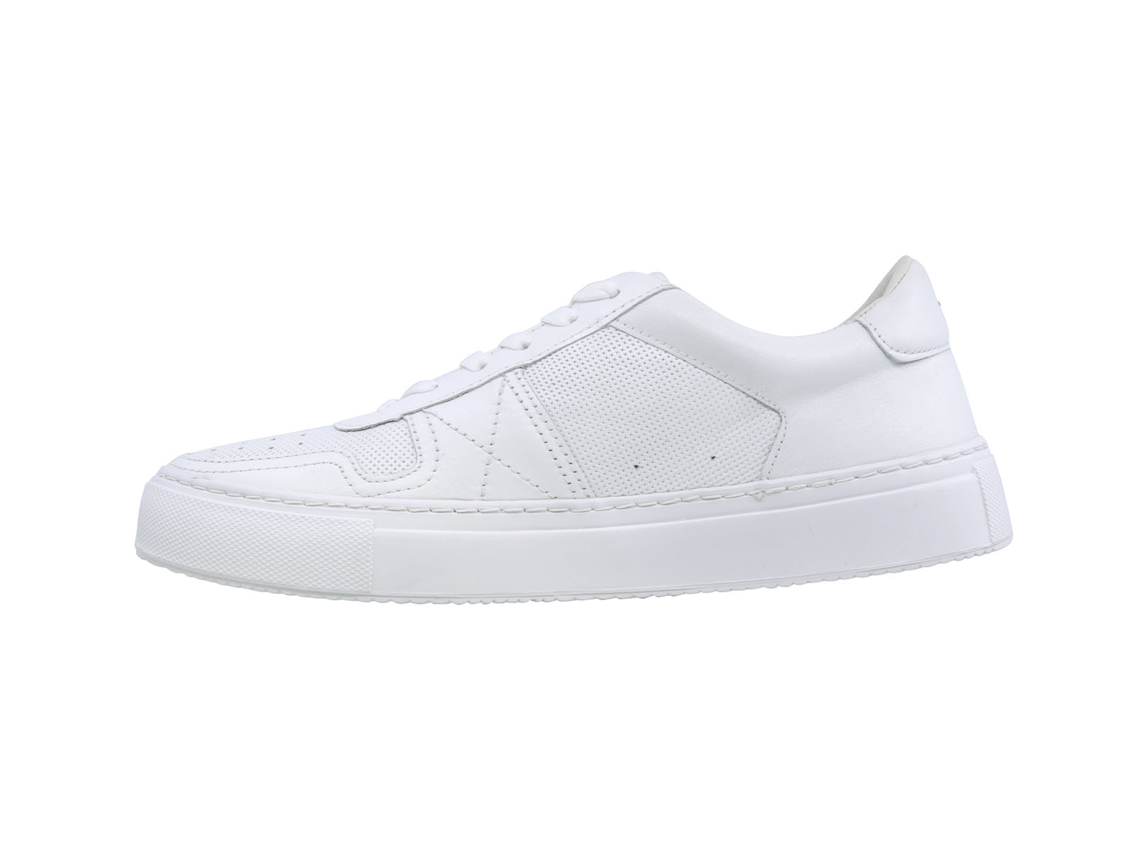 Foto 4 | Sneaker Casual De Piel Para Hombre Triples Olten 36057 Blanco