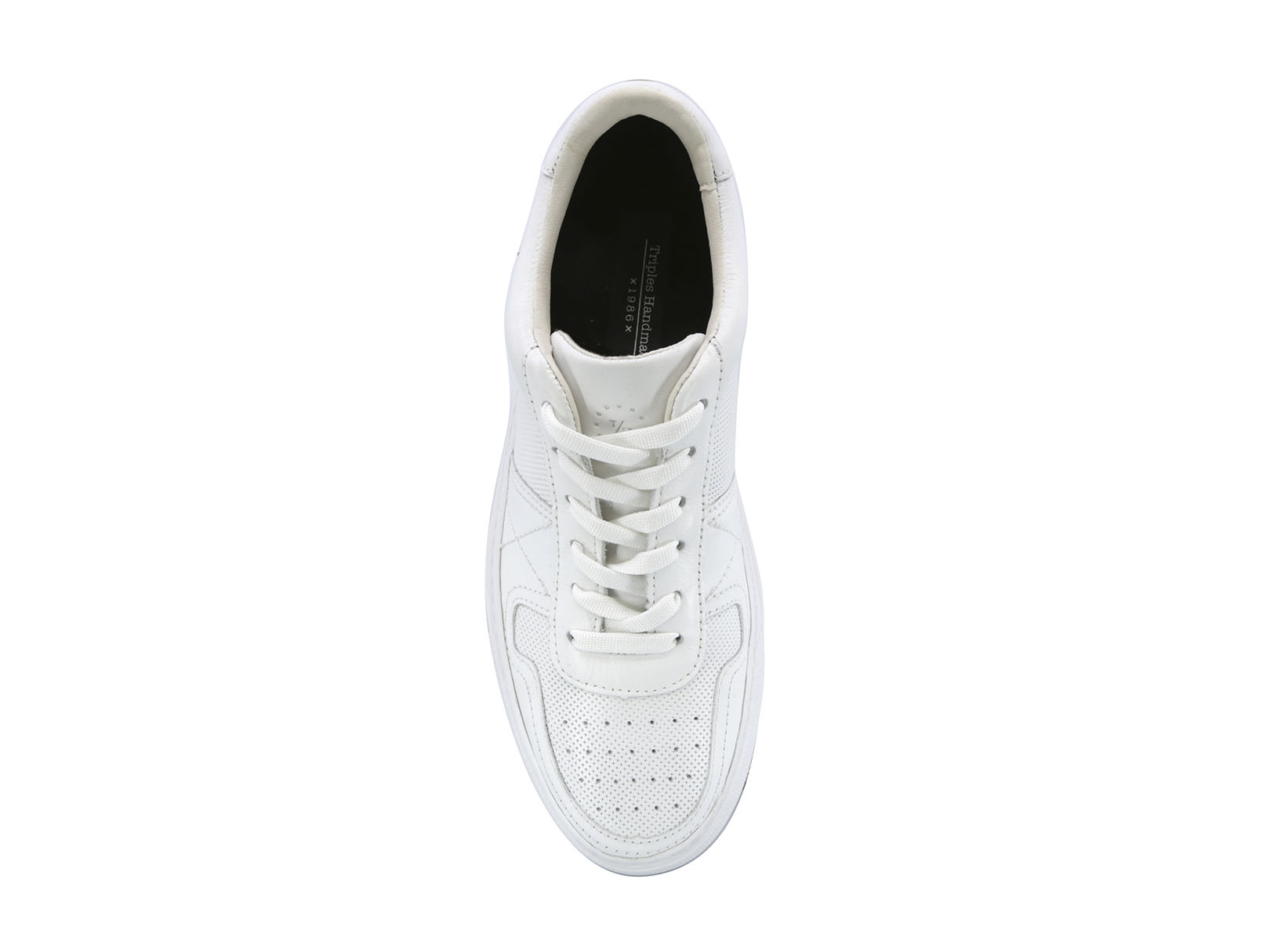 Foto 6 | Sneaker Casual De Piel Para Hombre Triples Olten 36057 Blanco