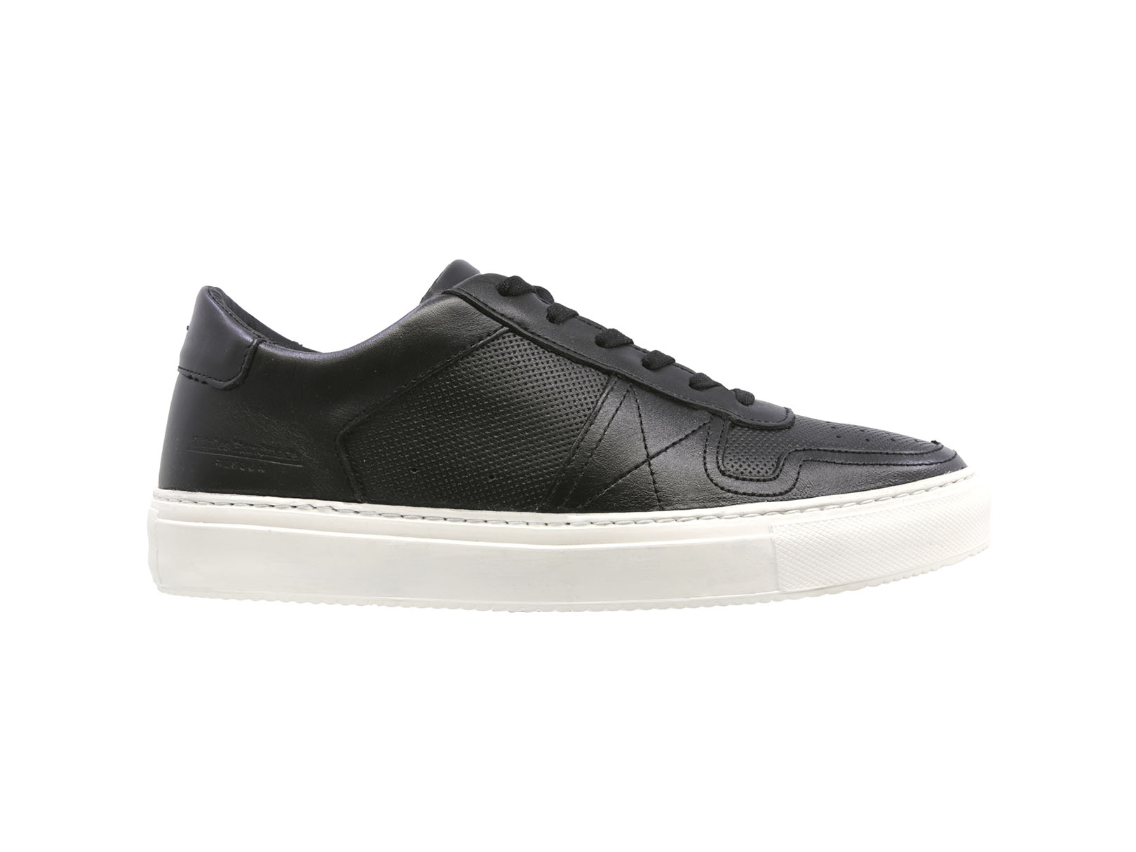 Foto 3 pulgar | Sneaker Casual De Piel Para Hombre Triples Olten 36057 Negro