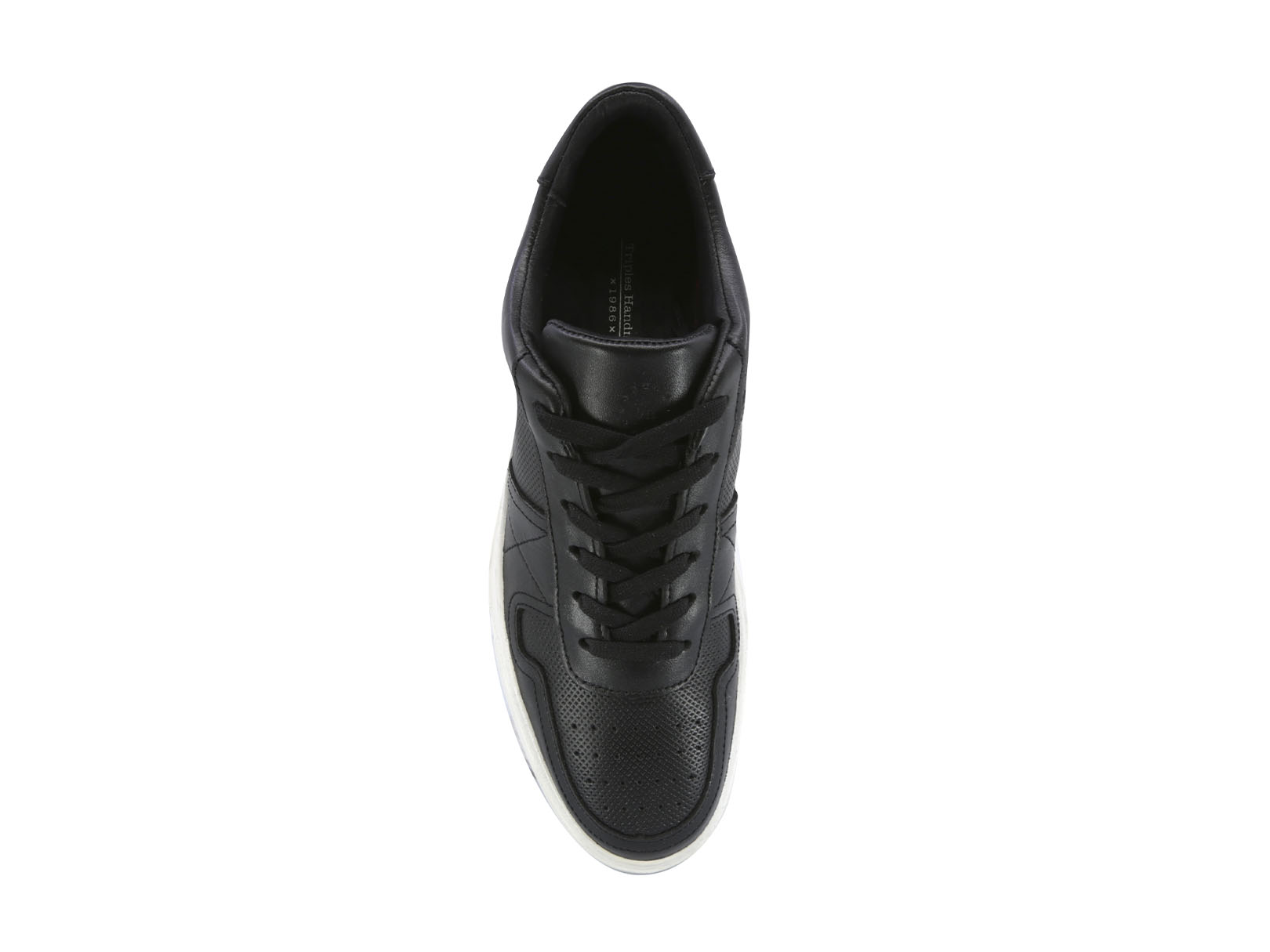 Foto 7 pulgar | Sneaker Casual De Piel Para Hombre Triples Olten 36057 Negro