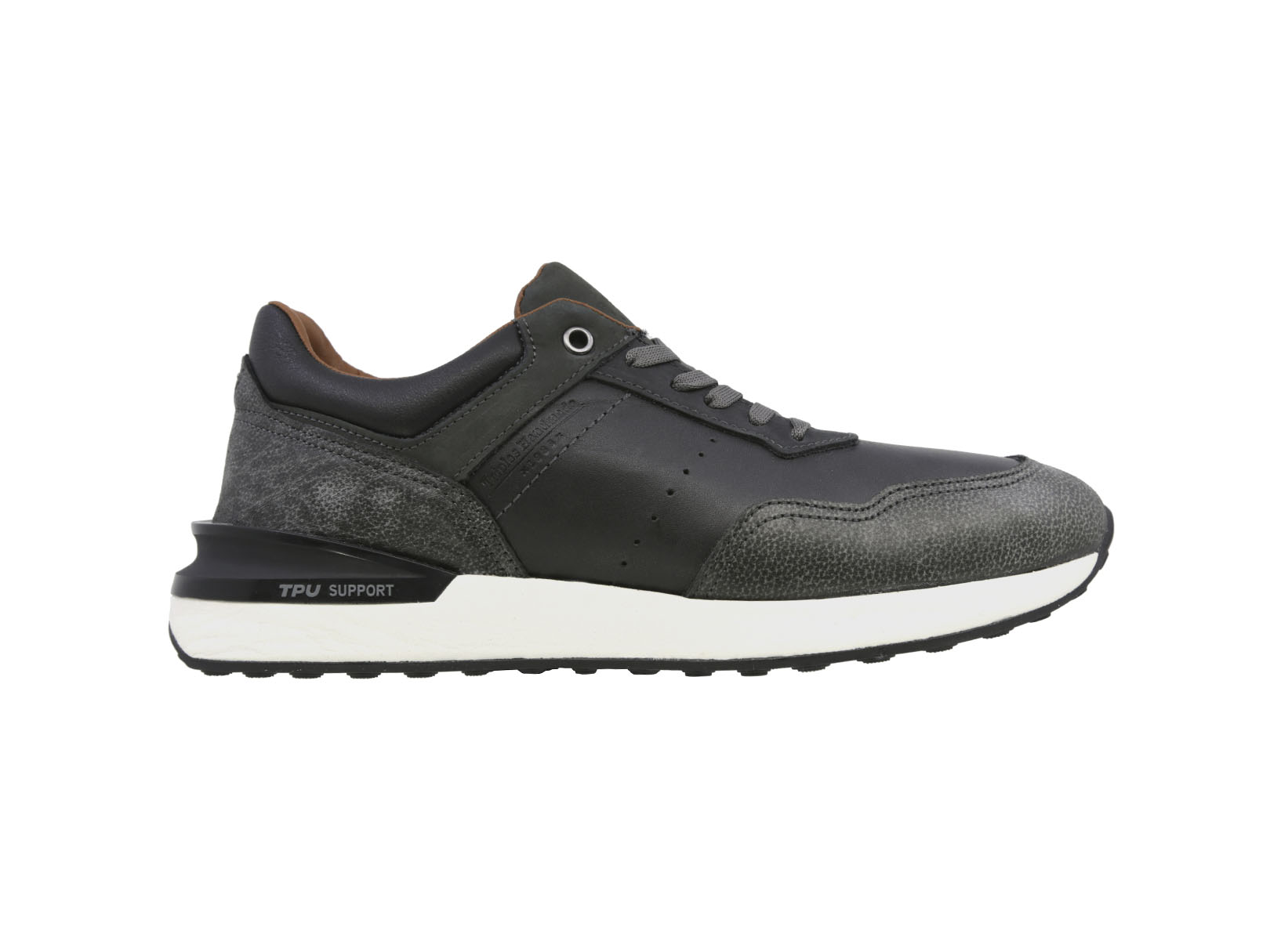 Foto 3 pulgar | Sneaker Casual De Piel Para Hombre Triples Renens 36058 Negro
