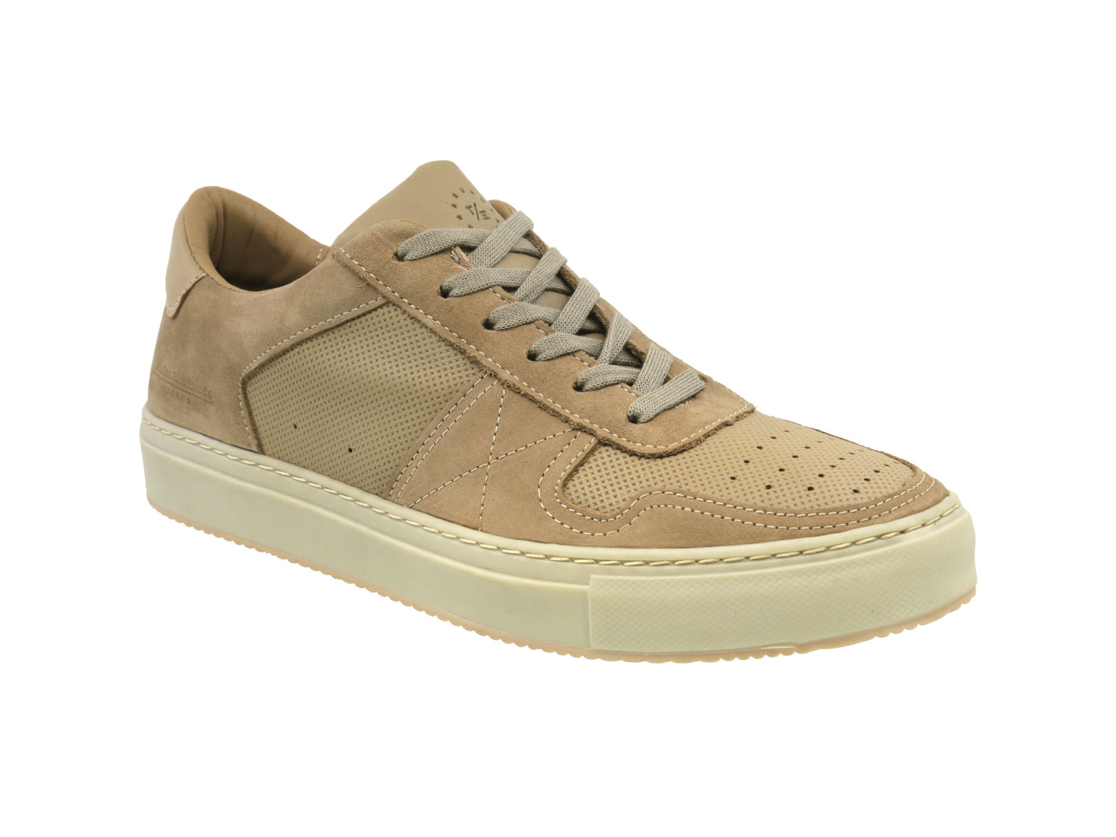 Foto 2 pulgar | Sneaker Casual De Piel Triples Para Hombre Olten 36057 Beige