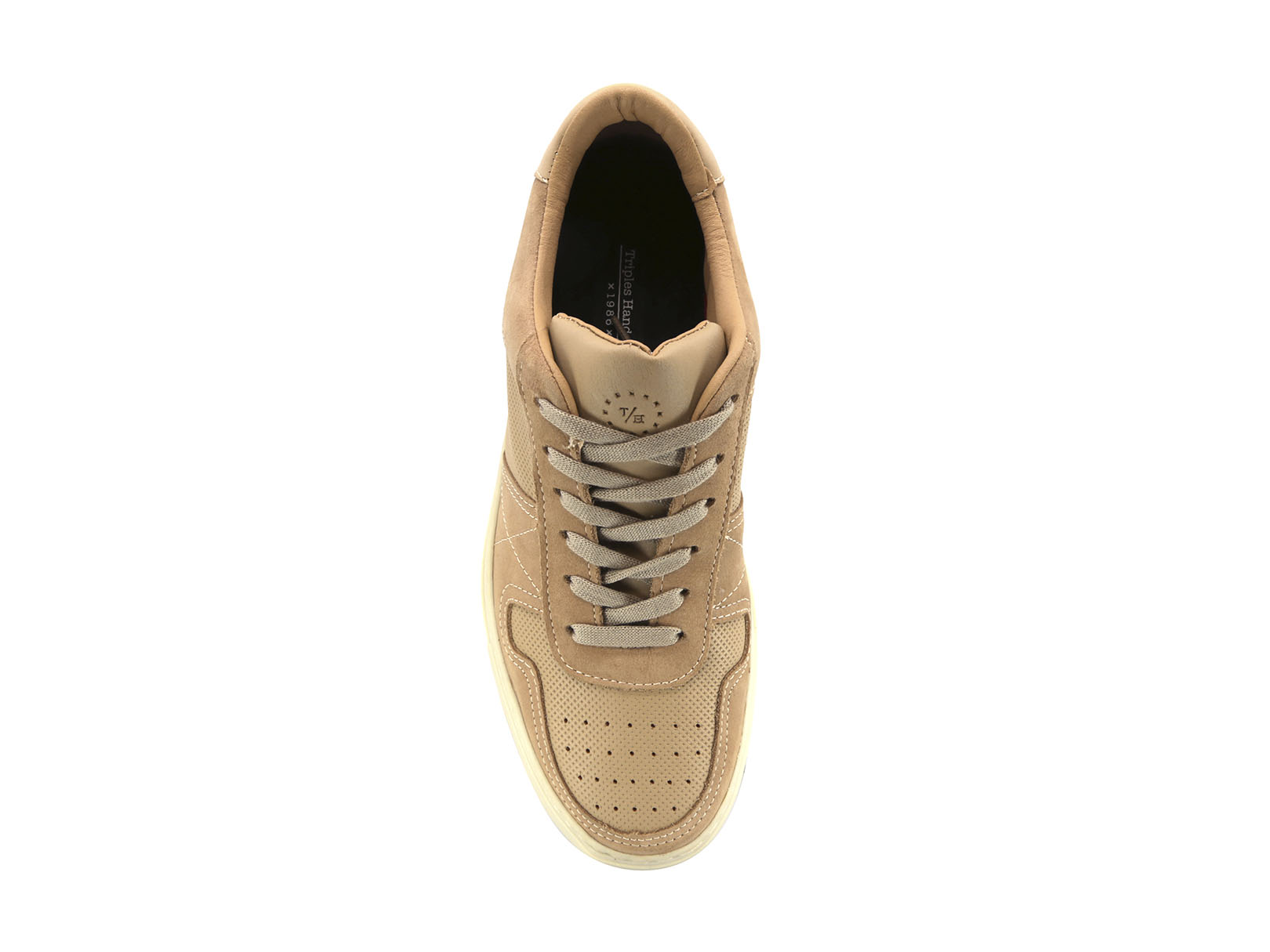 Foto 6 pulgar | Sneaker Casual De Piel Triples Para Hombre Olten 36057 Beige