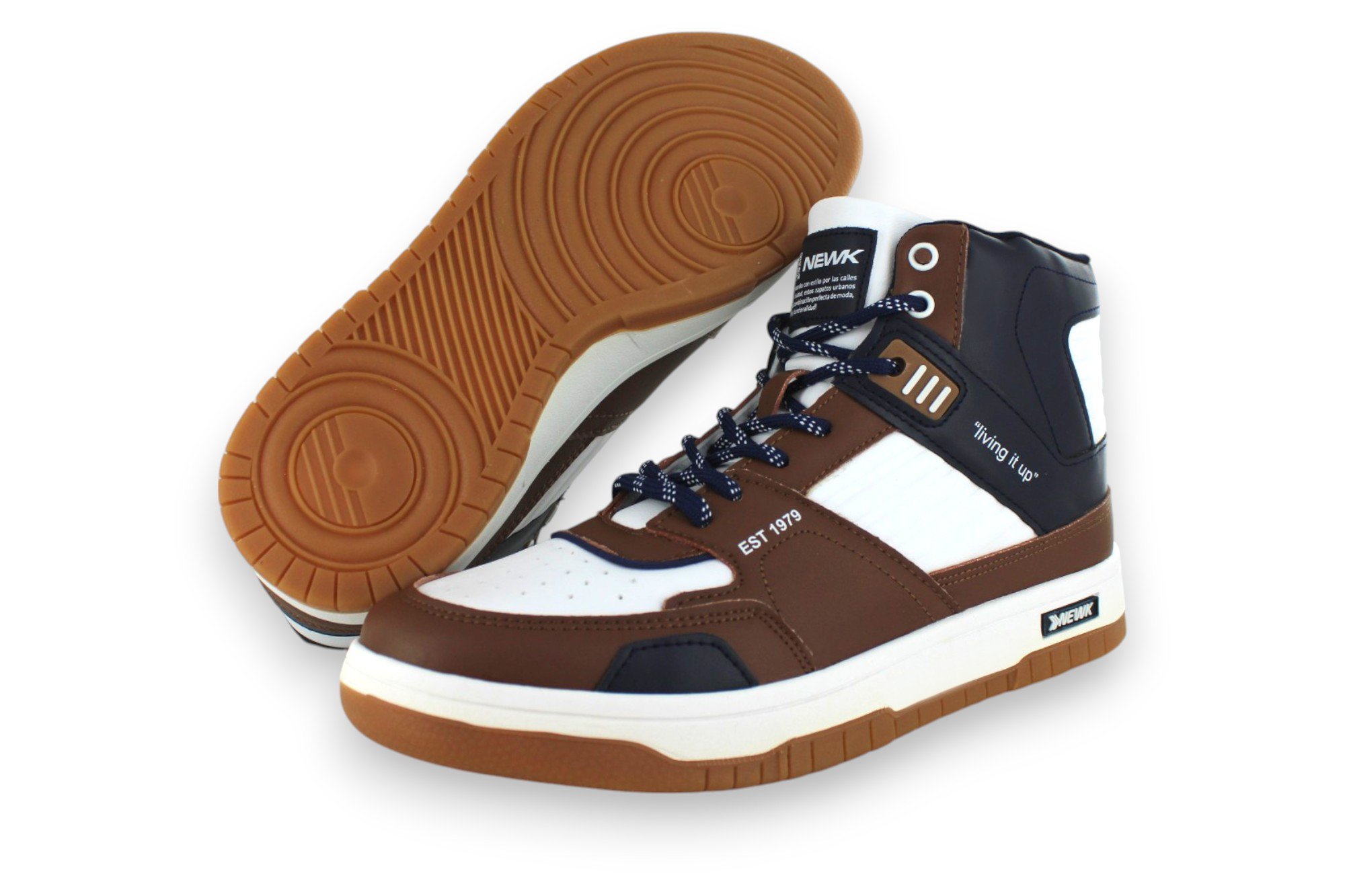 Tenis Casual Café Azul Marino Hombre 25bosse Newk
