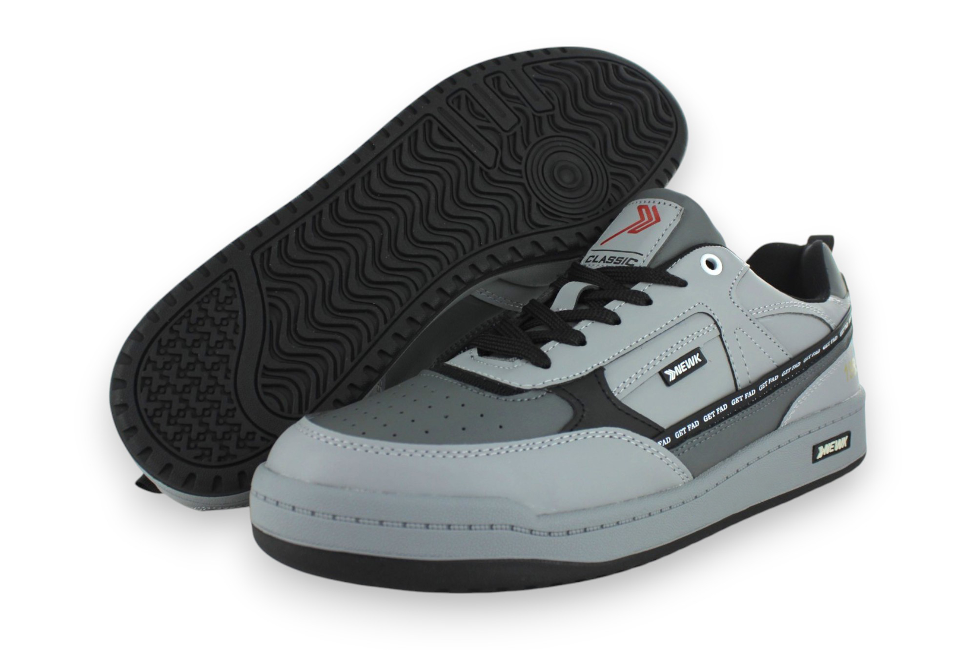 Foto 2 pulgar | Tenis Casual Gris Negro Hombre Belt Newk