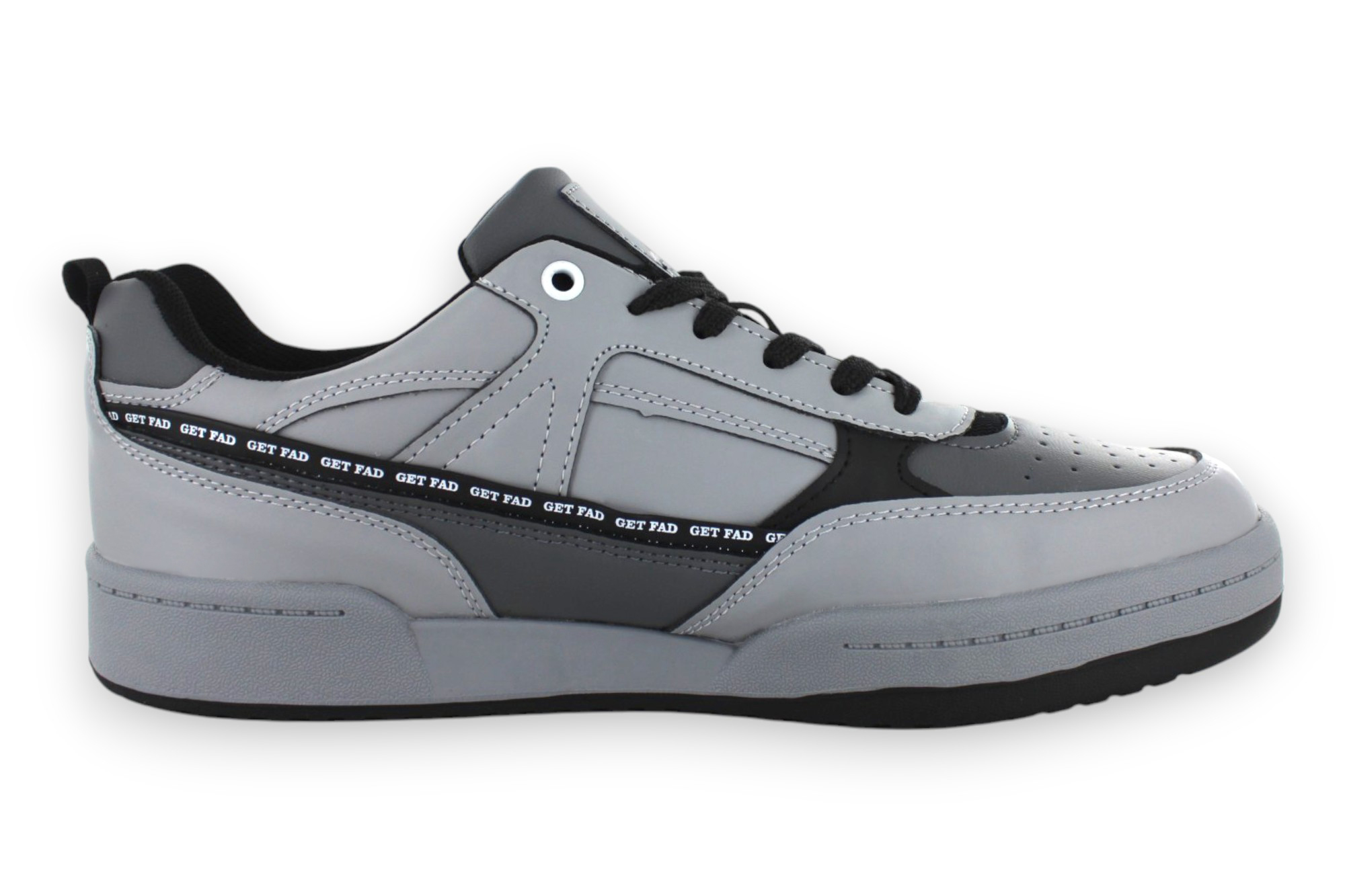 Foto 4 pulgar | Tenis Casual Gris Negro Hombre Belt Newk