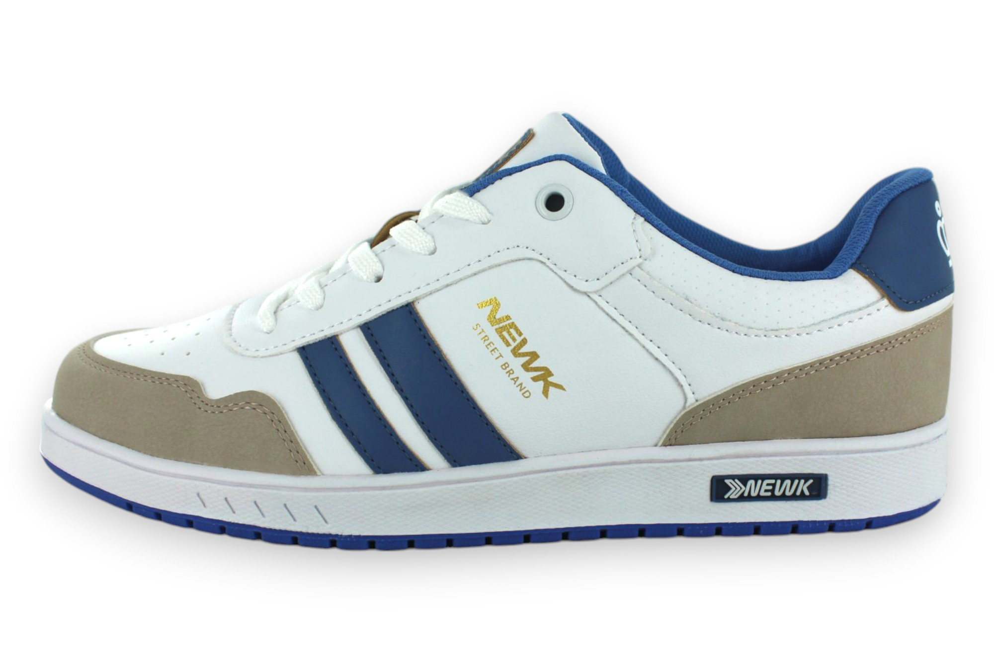 Foto 3 pulgar | Tenis Casual Blanco Azul Hombre Concluso Newk