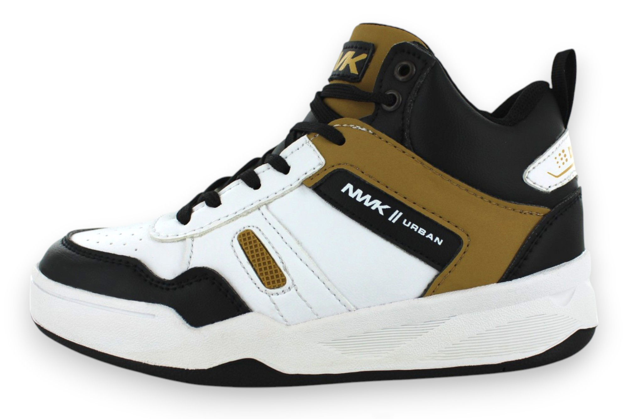 Foto 2 | Tenis Casual Blanco Negro Mostaza Infantil Dowen Newk