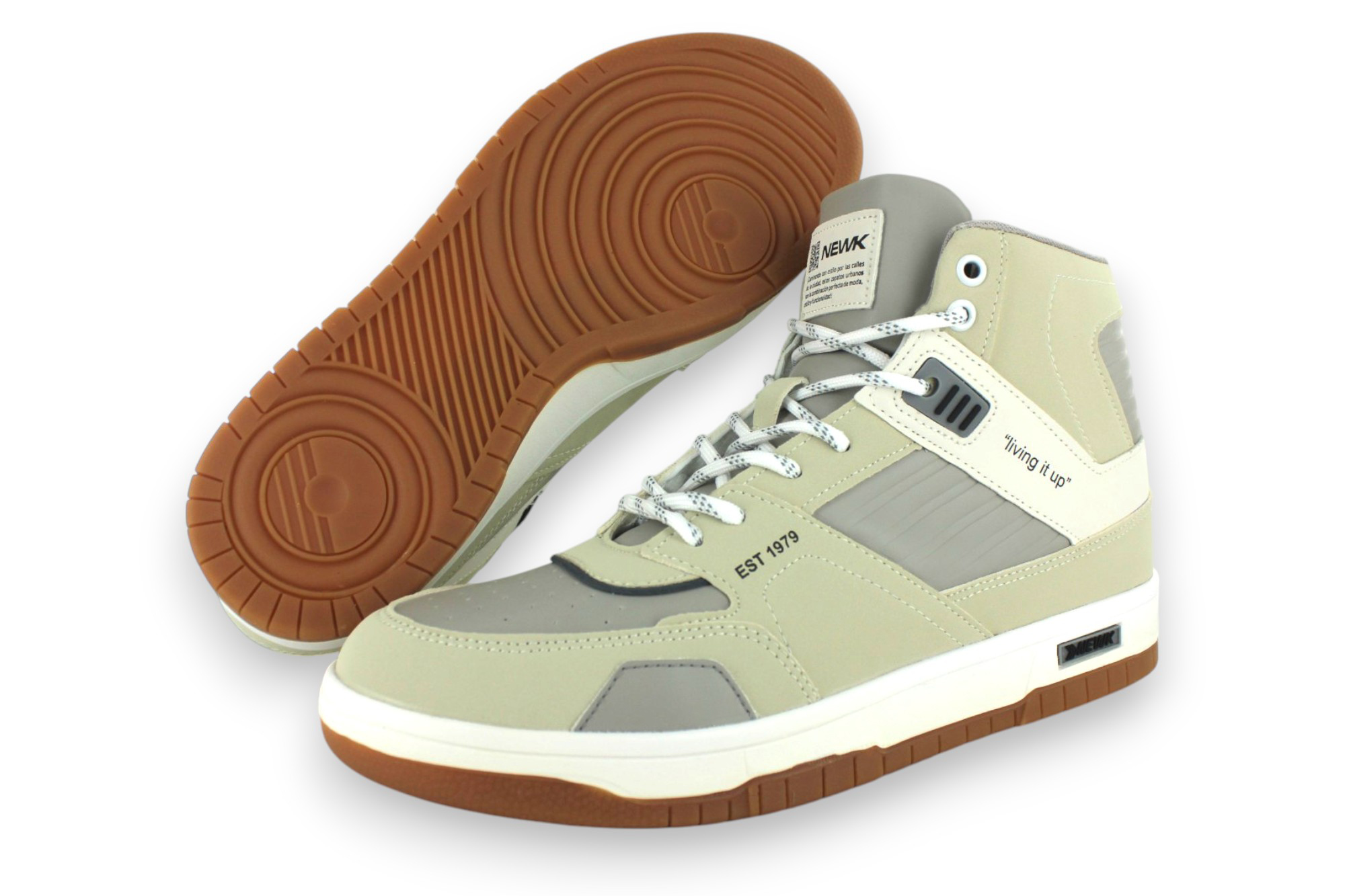 Tenis Casual Camel Gris Hombre 25bosse Newk