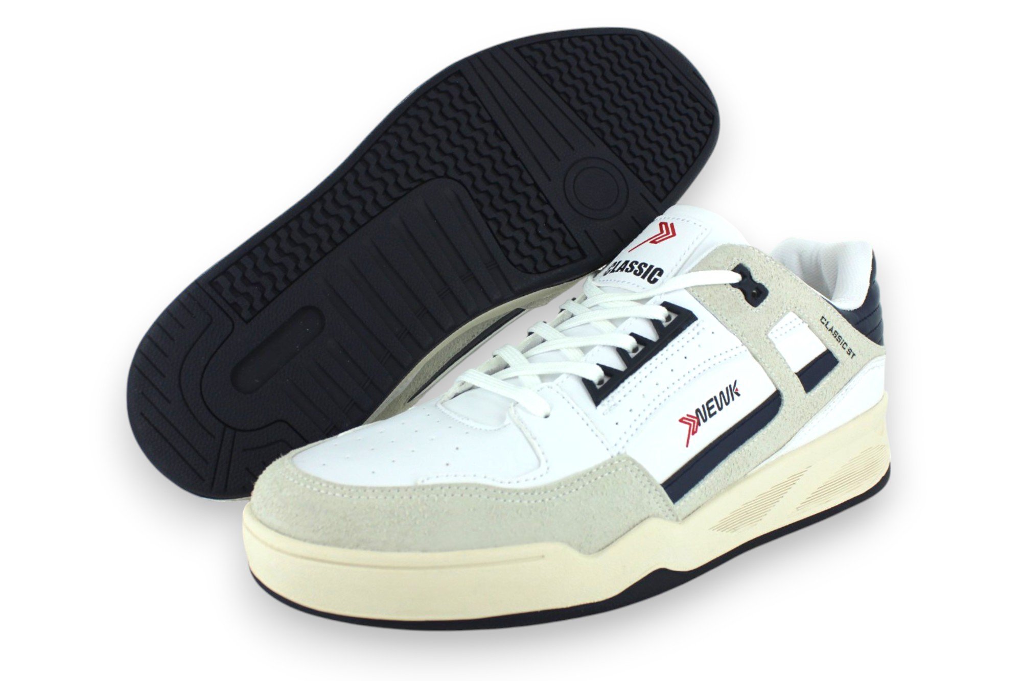 Foto 2 pulgar | Tenis Casual Blanco Hielo Negro Hombre Kofo Newk