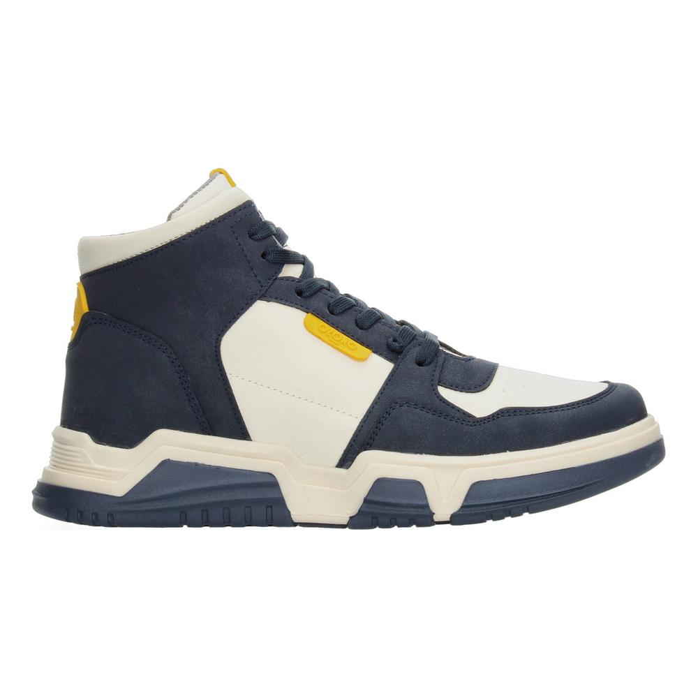 Tenis Ozono Azul Marino Para Hombre [ozo2874] Beige