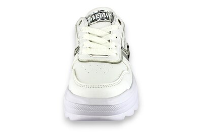 Foto 4 | Tenis Casual Blanco Plata Mujer Tauret Newk