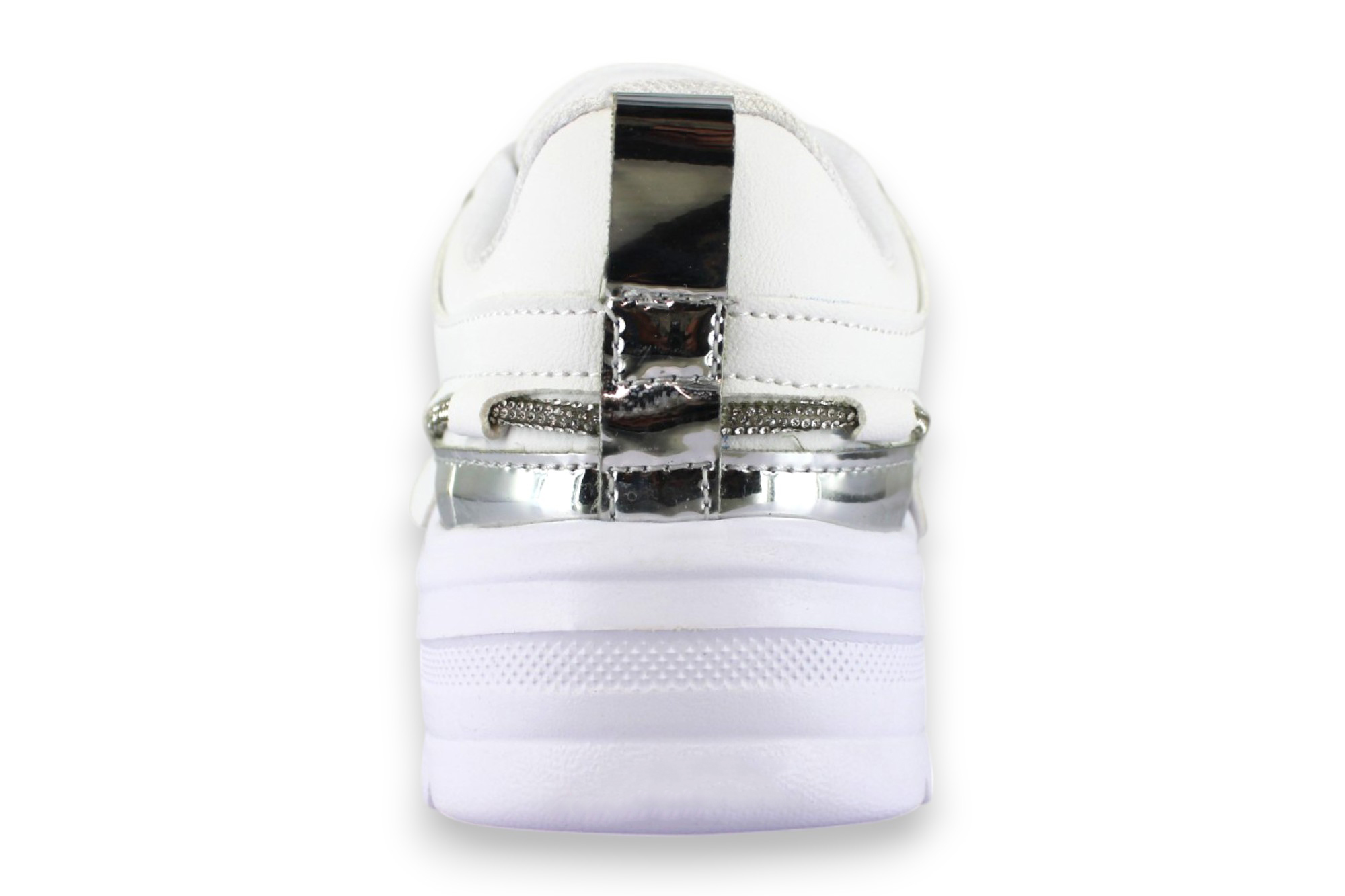 Foto 6 pulgar | Tenis Casual Blanco Plata Mujer Tauret Newk