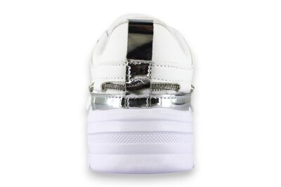 Foto 5 | Tenis Casual Blanco Plata Mujer Tauret Newk