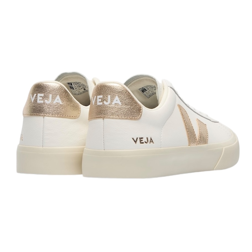 Foto 2 | Tenis Veja De Campo Platinum Blancos Con Logo Dorado