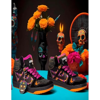 Foto 7 | Tenis Edición Limitada Panam Dia De Muertos Para Hombre Negro