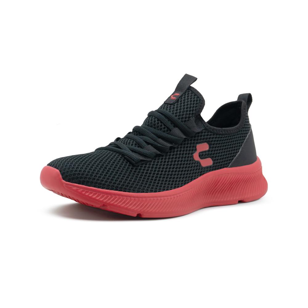 Foto 5 pulgar | Tenis Charly Para Hombre Running Deportivo Ligero Negro/rojo Negro
