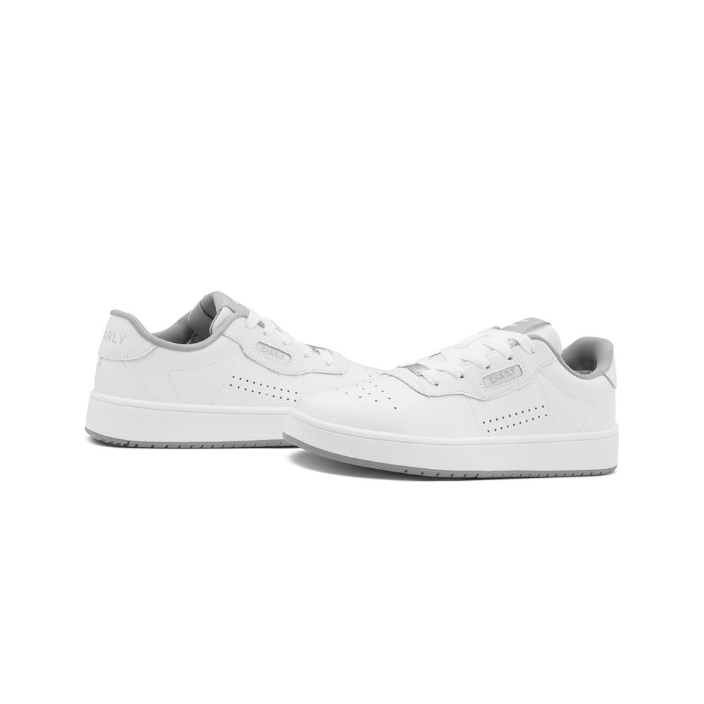 Foto 3 pulgar | Tenis Charly Escolar Para Hombre Casuales Color Blanco/gris Blanco