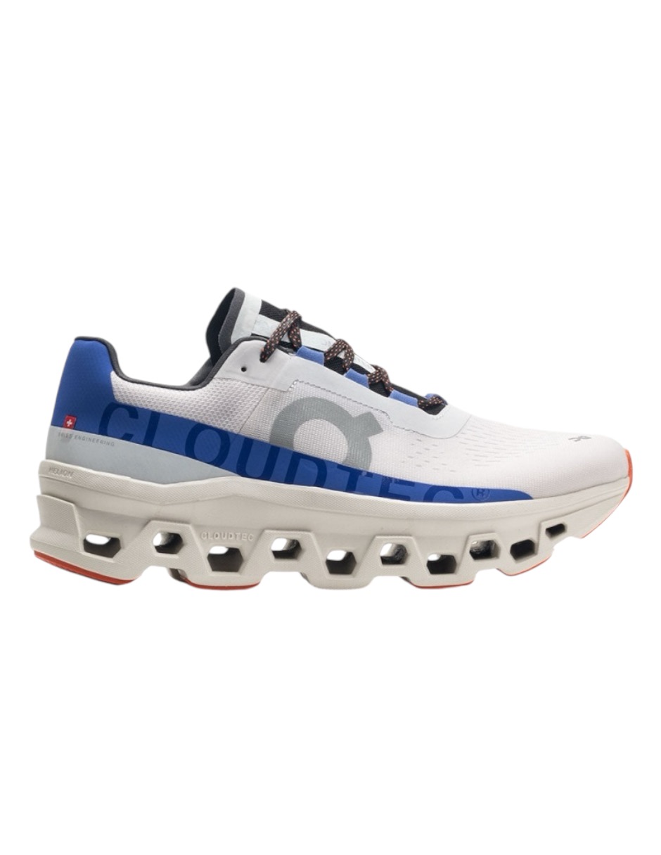 Foto 4 | Tenis On Cloud Monster Color Blanco Con Suela De Goma Color Naranja