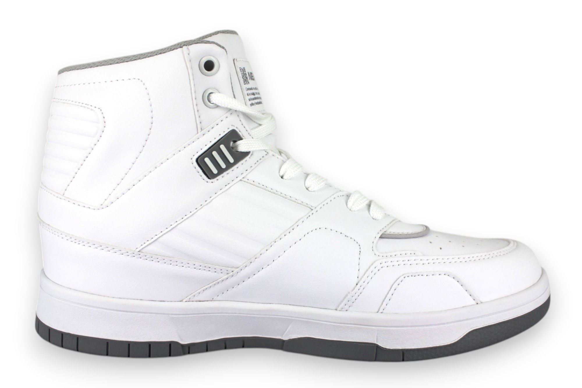 Foto 4 pulgar | Tenis Casual Blanco Gris Unisex 25bosse Newk