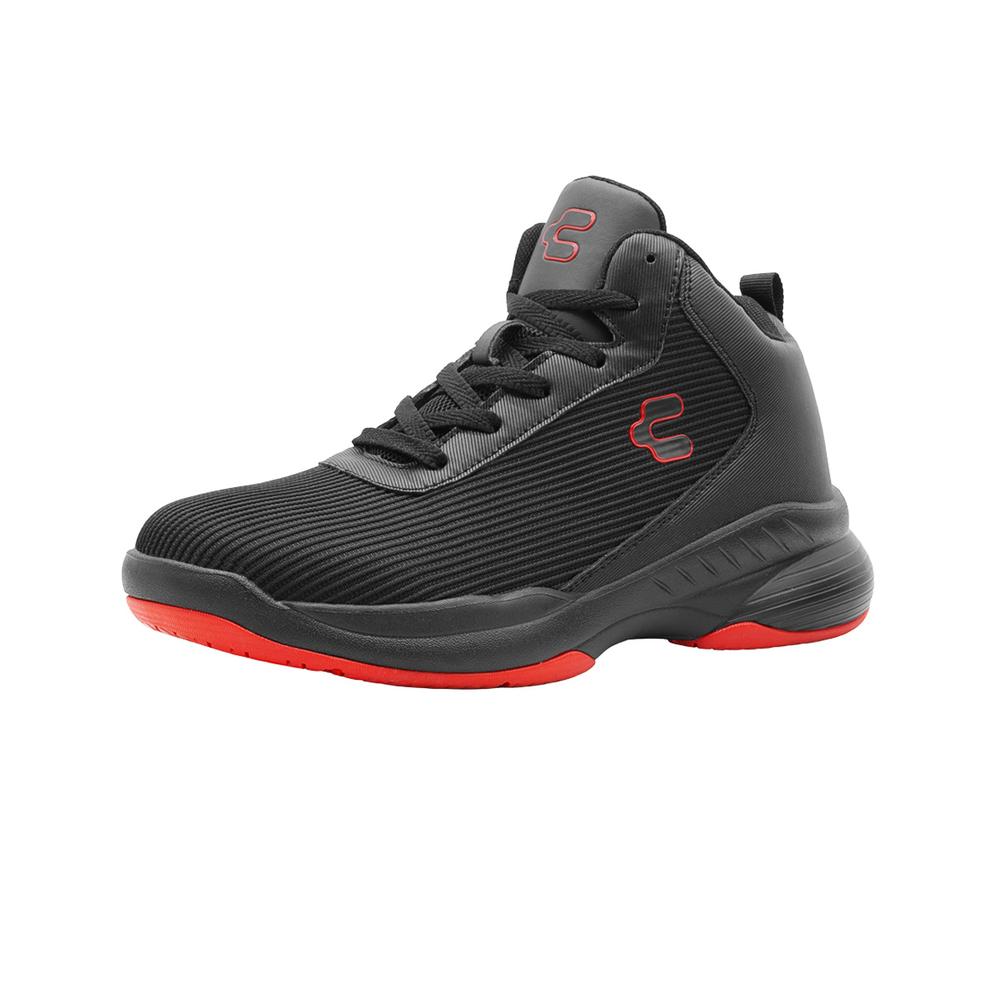 Foto 2 pulgar | Tenis Para Hombre Basket Charly  Sport Basquetbol Negro Rojo Negro