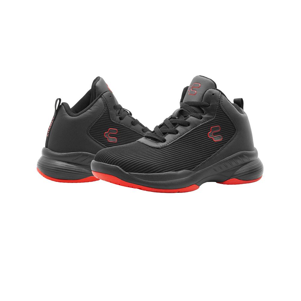 Foto 3 pulgar | Tenis Para Hombre Basket Charly  Sport Basquetbol Negro Rojo Negro