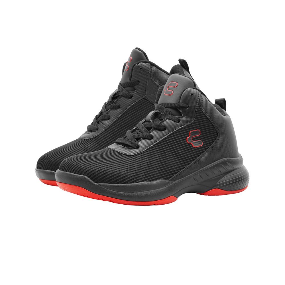 Foto 4 pulgar | Tenis Para Hombre Basket Charly  Sport Basquetbol Negro Rojo Negro