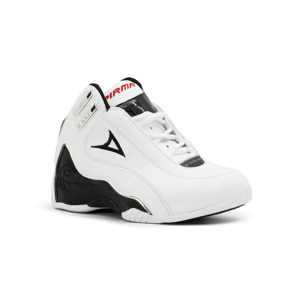 Foto 2 pulgar | Tenis Para Hombre Pirma  Basket Basquetbol Blanco Negro Rojo Blanco