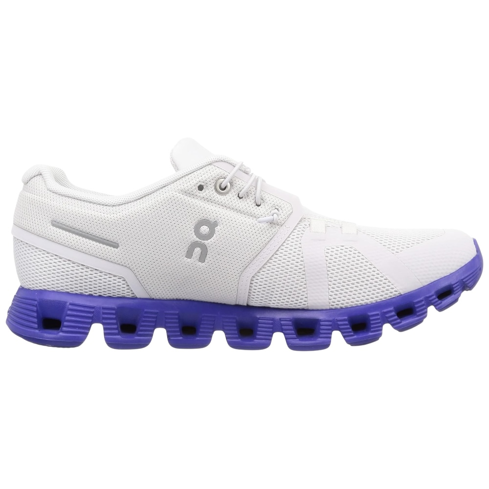 Foto 4 | Tenis On Cloud Running Cloud 5 Color Blanco Con Suela De Goma Azul