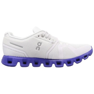 Foto 4 | Tenis On Cloud Running Cloud 5 Color Blanco Con Suela De Goma Azul