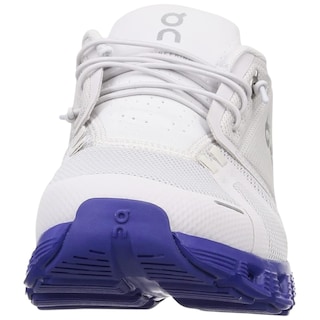 Foto 6 | Tenis On Cloud Running Cloud 5 Color Blanco Con Suela De Goma Azul