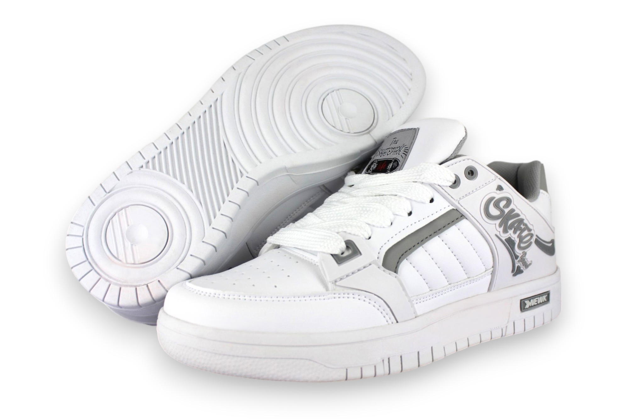 Foto 2 pulgar | Tenis Casual Blanco Gris Hombre Glodunk Newk