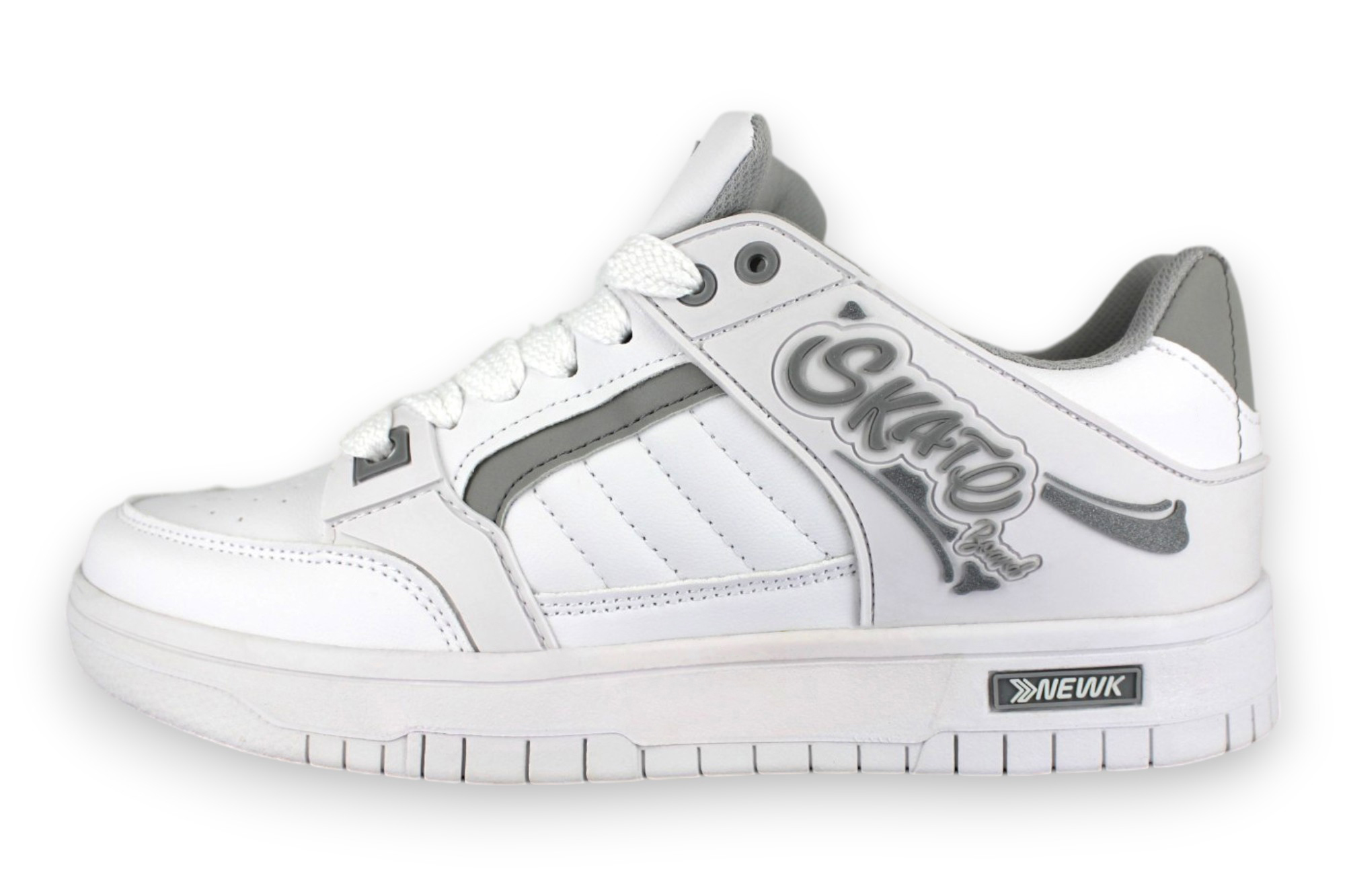 Foto 3 pulgar | Tenis Casual Blanco Gris Hombre Glodunk Newk