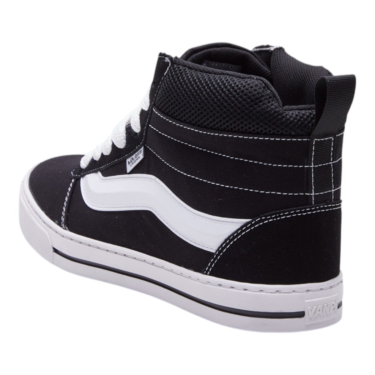 Foto 4 pulgar | Tenis Calzado Watanabe Color Negro Costuras Blancas Bota