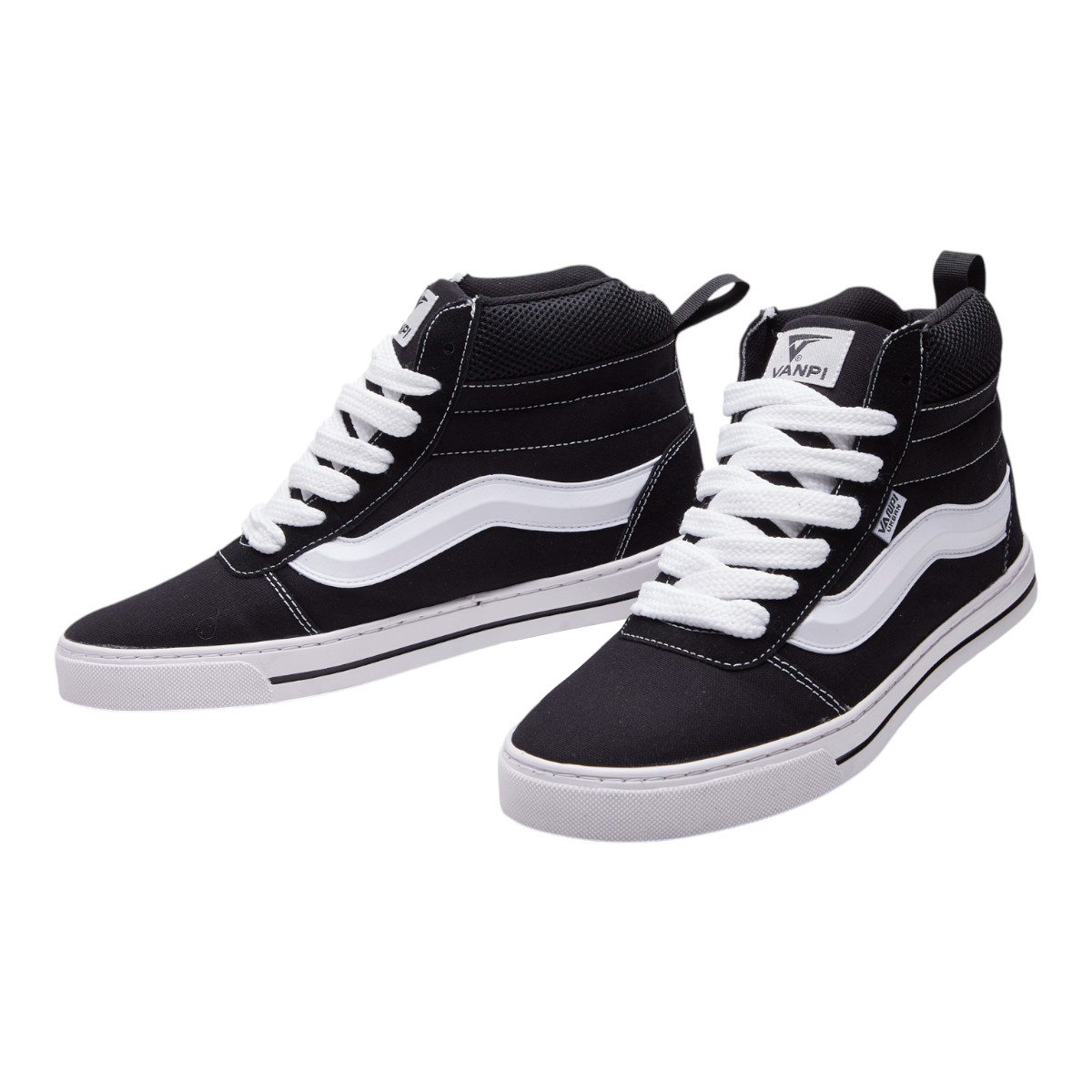 Foto 4 | Tenis Calzado Watanabe Color Negro Costuras Blancas Bota