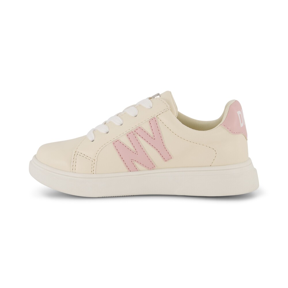 Foto 3 pulgar | Tenis Dkny Celia Bonnie Para Mujer  Color Beige Con Rosa