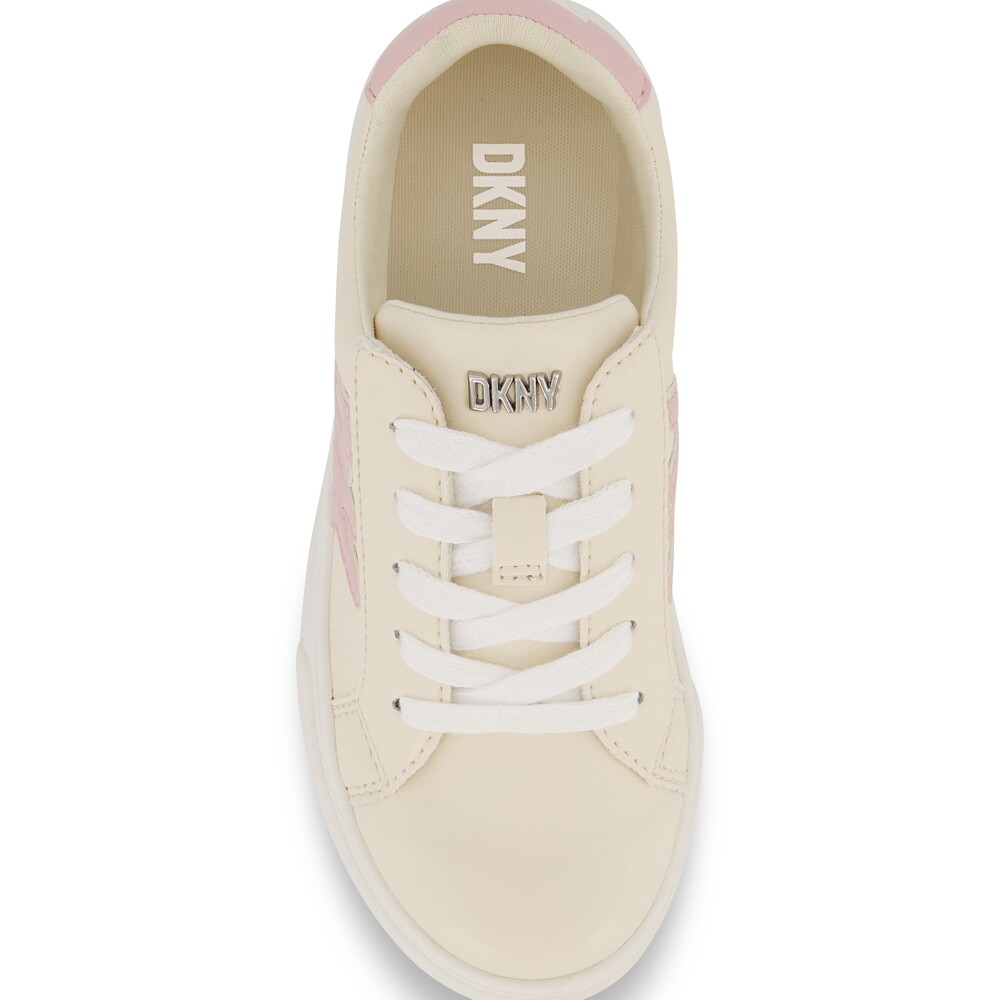 Foto 6 pulgar | Tenis Dkny Celia Bonnie Para Mujer  Color Beige Con Rosa