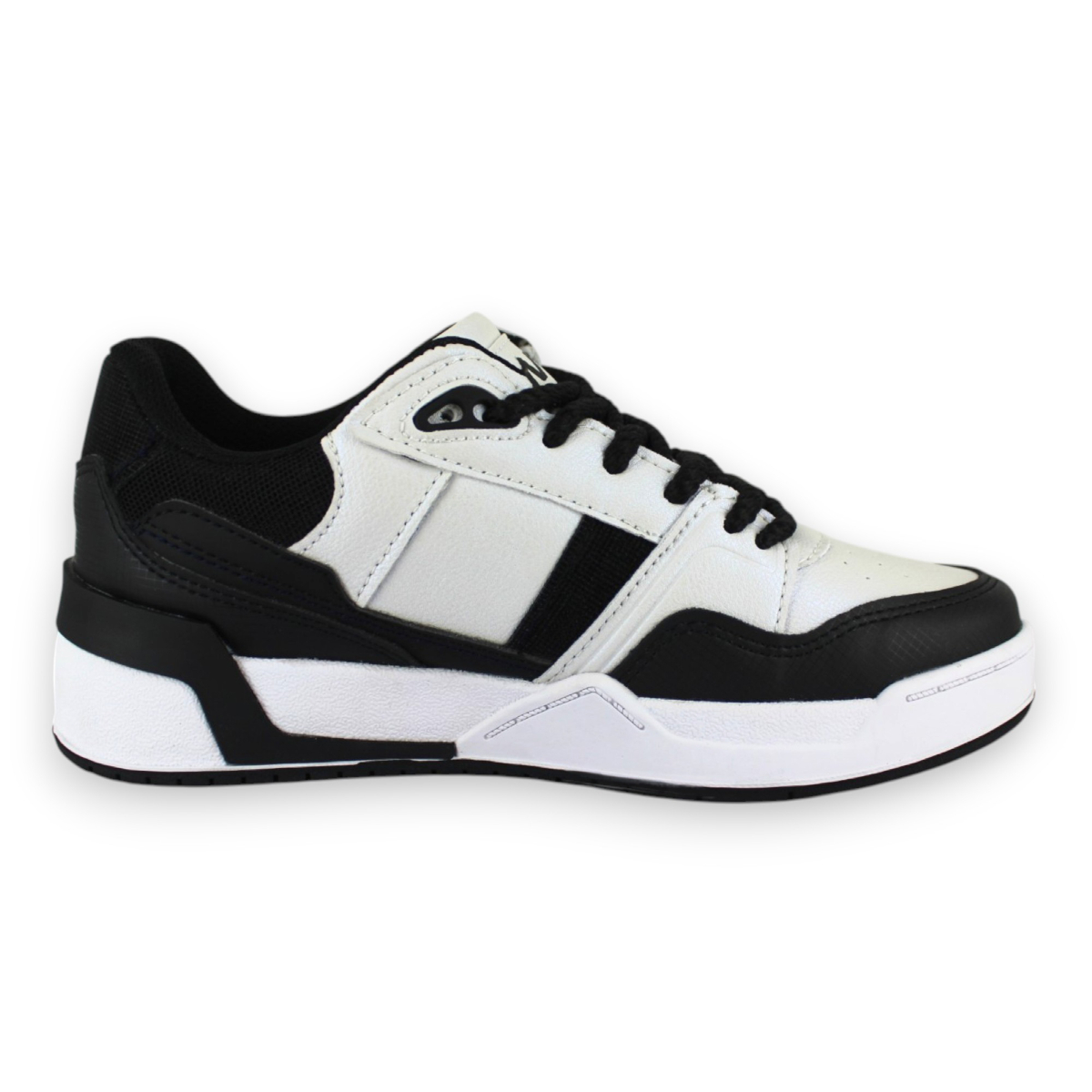Foto 4 pulgar | Tenis Casual Blanco Negro Mujer Canter Newk