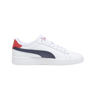 Foto 1 | Tenis Puma Smash 3.0 L Jr En Blanco Marino 22-25 Juvenil Blanco