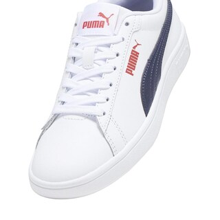 Foto 2 | Tenis Puma Smash 3.0 L Jr En Blanco Marino 22-25 Juvenil Blanco