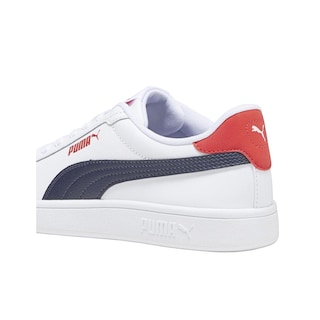 Foto 3 | Tenis Puma Smash 3.0 L Jr En Blanco Marino 22-25 Juvenil Blanco