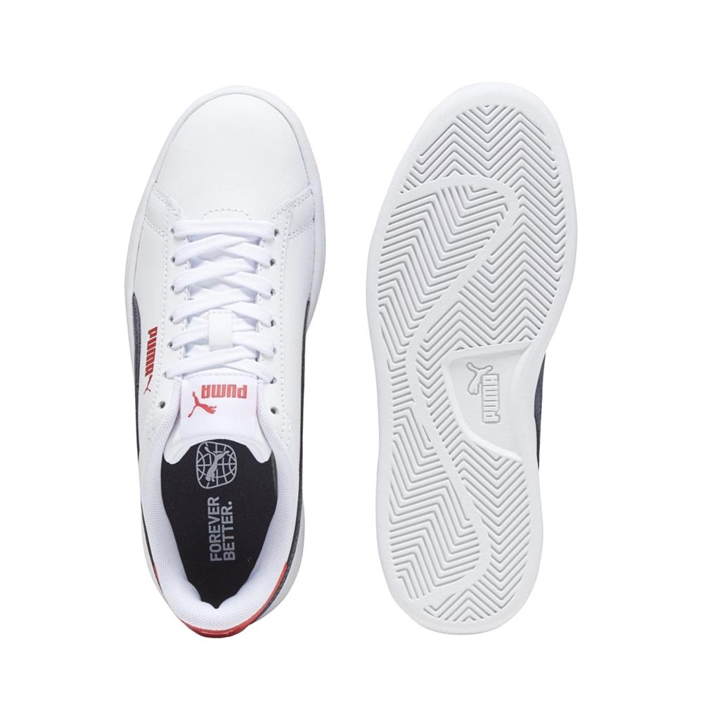 Foto 5 pulgar | Tenis Puma  Smash 3.0 L Jr En Blanco Marino 22-25 Juvenil Blanco