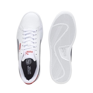 Foto 4 | Tenis Puma Smash 3.0 L Jr En Blanco Marino 22-25 Juvenil Blanco
