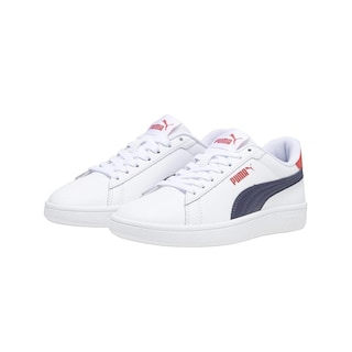 Foto 6 | Tenis Puma Smash 3.0 L Jr En Blanco Marino 22-25 Juvenil Blanco