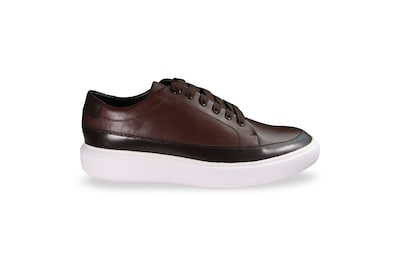 Foto 1 | Tenis Hombre Benissimo 33524zg Piel Café Suela Blanca