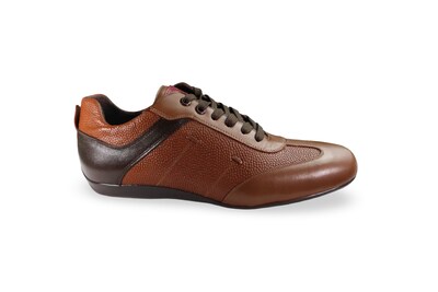 Foto 1 | Tenis Casuales de Piel Benissimo M31602 Cafés para Hombre